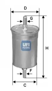 Фильтр топливный CHEVROLET AVEO, DAEWOO LANOS, UFI (3185000)