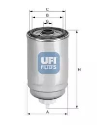 Фильтр топливный LDV CONVOY, FORD TRANSIT, UFI (2440100)