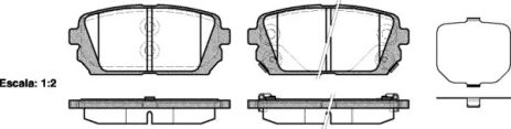 Комплект гальмівних колодок, дискове гальмо HYUNDAI ix35, KIA CARENS, WOKING (P1203302)