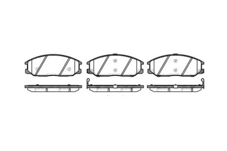 Комплект тормозных колодок, дисковый тормоз JAC REIN, SSANGYONG ACTYON, REMSA (077112)