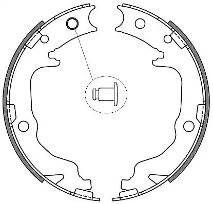 Комплект гальмівних колодок, гальмо стоянки CITROËN C4, CHRYSLER SEBRING, WOKING (Z464100)