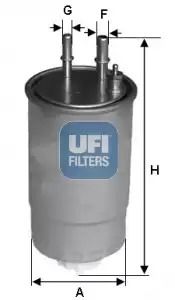 Фильтр топливный FIAT DUCATO, PEUGEOT BOXER, UFI (24ONE0B)