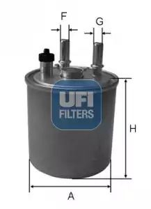 Фильтр топливный RENAULT LATITUDE, UFI (2411400)