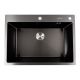 Кухонная мойка Platinum Handmade PVD 70*50 черная (сифон круглый, 3,0/0,8)