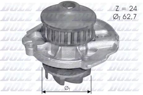 Помпа, водяний насос LANCIA YPSILON, FIAT PANDA, DOLZ (S261)