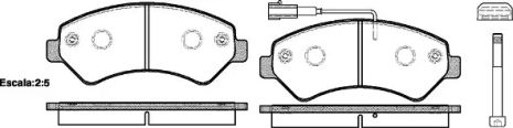 Комплект гальмівних колодок, дискове гальмо TOYOTA AURIS, FIAT DUCATO, REMSA (127501)