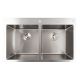 Кухонна мийка 78*48 нержавіюча сталь на дві чаші Platinum Handmade (круглий сифон, 3.0/0.8)