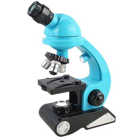 Качественный детский микроскоп для ребенка OEM BG002 с увеличением до 1200х, с держателем для смартфона, Голубой