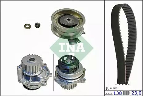 Помпа + комплект ремня ГРМ SEAT EXEO, SKODA OCTAVIA, INA (530017131)