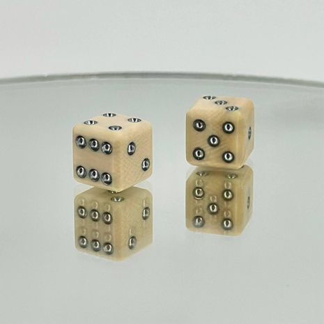 Кубики, кістки, зорі гральні для настільних ігор (бивень мамонта), 10,5 мм, арт.805000