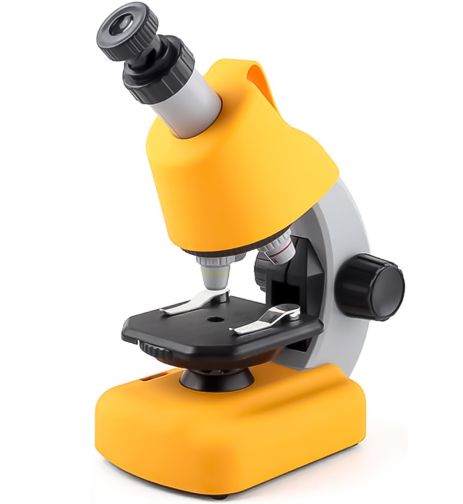 Якісний дитячий мікроскоп для дитини OEM 1113A-1(2) зі збільшенням до 1200х, Жовтий