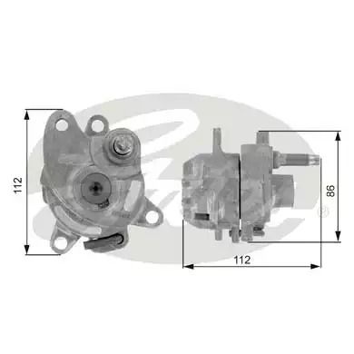 Натяжной ролик поликлинового ремня DAEWOO REXTON, VW LT, GATES (T38225)