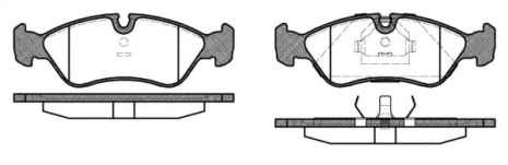 Комплект тормозных колодок, дисковый тормоз OPEL ASTRA, OPEL KADETT, REMSA (028610)