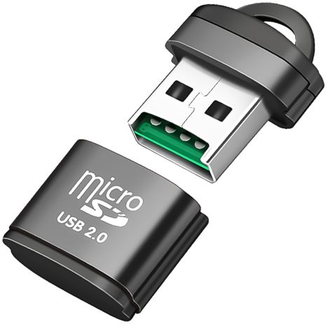USB 2.0 кардрідер для TF/MicroSD карт пам'яті Addap CR-01, перехідник, 480 Мбіт/с