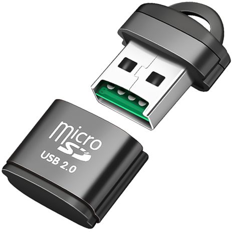 USB 2.0 кардридер для TF / MicroSD карт памяти Addap CR-01, переходник, 480 Мбит/с