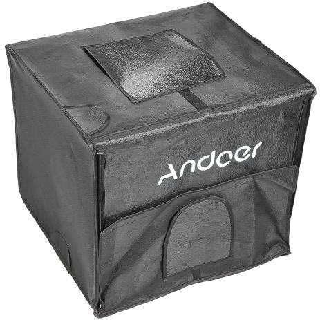 Переносний фотобокс із LED підсвічуванням Andoer LB-01 | Лайткуб для предметної зйомки, 35х35х35 см