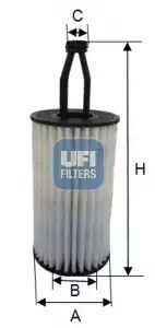 Фильтр масляный MERCEDES-BENZ C-CLASS, UFI (2517200)