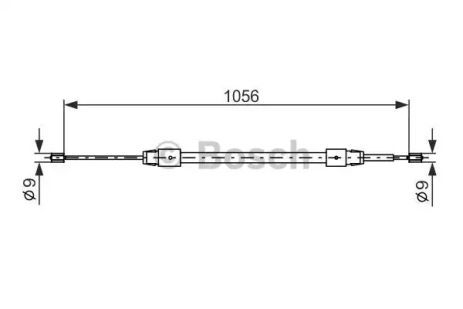 Трос ручного тормоза MERCEDES-BENZ A-CLASS, BOSCH (1987477692)
