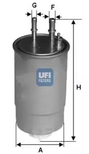 Фильтр топливный CHRYSLER DELTA, OPEL COMBO, UFI (24ONE01)
