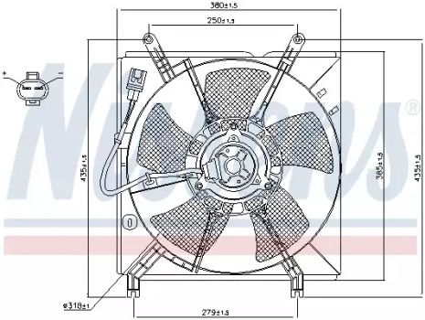 Вентилятор охлаждения двигателя TOYOTA RAV, NISSENS (85238)