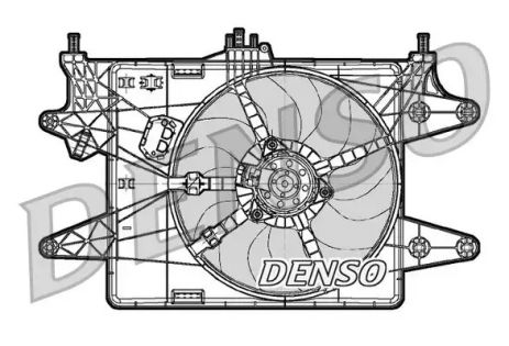 Вентилятор охолодження двигуна FIAT DOBLO, DENSO (DER09082)