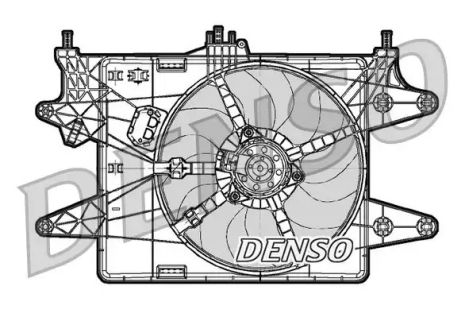 Вентилятор охолодження двигуна FIAT DOBLO, DENSO (DER09082)