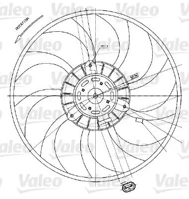 Вентилятор охолодження двигуна VAUXHALL MOVANO, OPEL MOVANO, VALEO (698424)