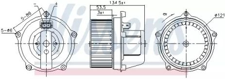 Вентилятор салону VW TRANSPORTER, NISSENS (87444)