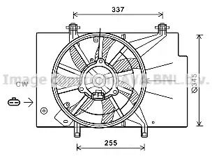 Вентилятор для охолодження двигуна FORD B-MAX, AVA COOLING (FD7582)