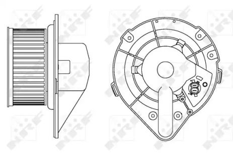 Вентилятор салону VW Transporter 199407-200304, SEAT TOLEDO, NRF (34164)