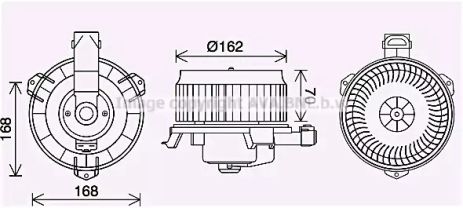 Вентилятор салону LEXUS GX, Toyota Land Cruiser (J12) 2002 - 2010, AVA COOLING (TO8743)