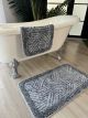 Набір килимків бавовняних для ванної та туалету 60x100 50x60 см Tropikhome Shaggy 1903/grey