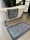 Набор ковриков хлопковых для ванной и туалета 60x100 50x60 см Tropikhome Shaggy 1903/grey
