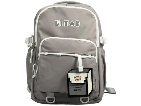 Школьный рюкзак Juxianzi на три отделения S330-4 серый