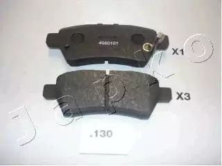 Комплект тормозных колодок, дисковый тормоз NISSAN PATHFINDER, Japko (51130)