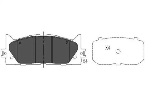 Комплект тормозных колодок, дисковый тормоз LEXUS ES, TOYOTA AURION, KAVO PARTS (KBP9087)