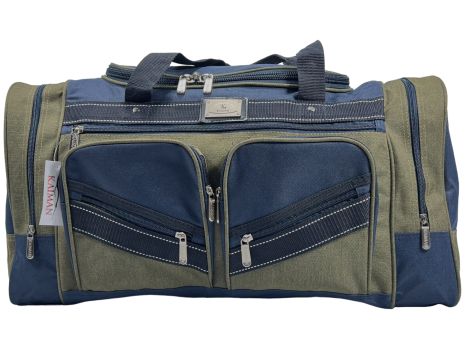 Дорожня сумка Kaiman 60 см на шість відділень KM6004-3 синя із зеленим