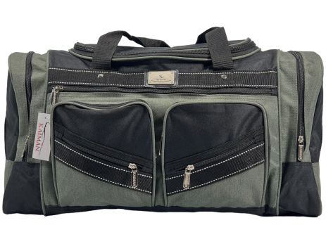 Дорожня сумка Kaiman 60 см на шість відділень KM6004-2 чорна із сірим