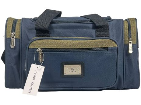 Дорожня сумка Kaiman 40 см на п'ять відділень KM4001-3 синя із зеленим