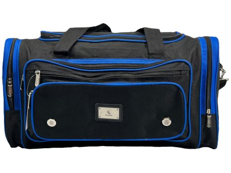 Дорожня сумка Kaiman 55 см на шість відділень KM5503-1 чорна з синім
