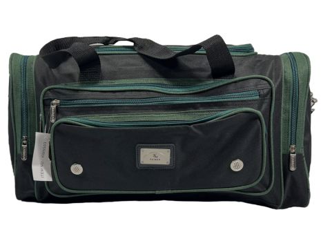 Дорожня сумка Kaiman 55 см на шість відділень KM5503-2 чорна з зеленим