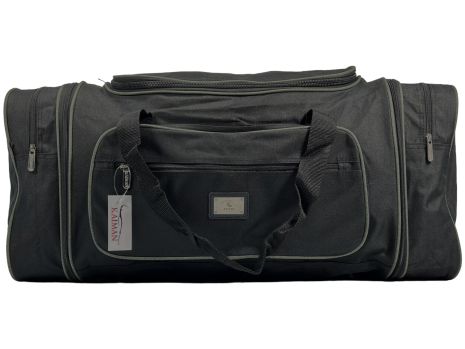 Дорожня сумка Kaiman 70-80 см на п'ять відділень KM7080-1 чорна з сірим
