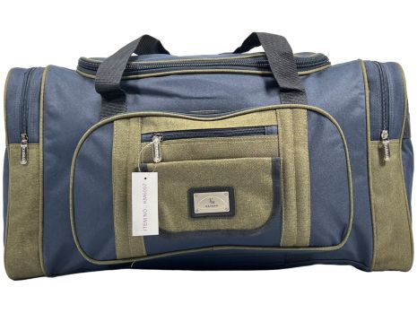 Дорожня сумка Kaiman 60 см на шість відділеннь KM6007-3 синя з зеленим
