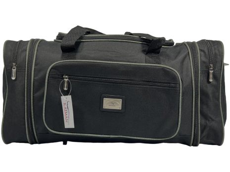 Дорожня сумка Kaiman з розширенням 60-70 см KM6070-1 чорна з сірим