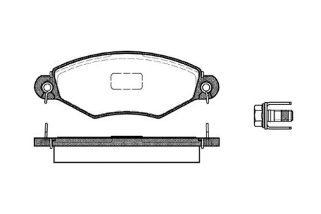 Комплект гальмівних колодок, дискове гальмо PEUGEOT 206, REMSA (064310)