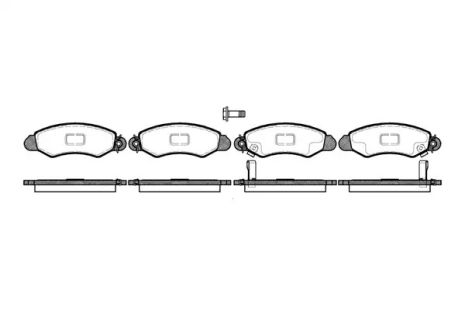 Комплект гальмівних колодок, дискове гальмо SUBARU JUSTY, SUZUKI SWIFT, REMSA (070202)