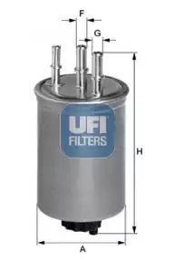 Фільтр паливний DACIA DUSTER, UFI (2411600)