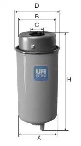 Фильтр топливный LTI TX, FORD TRANSIT, UFI (2443200)