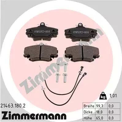 Комплект тормозных колодок, дисковый тормоз ALPINE V6, DACIA SANDERO, ZIMMERMANN (214631802)