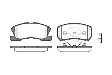 Комплект тормозных колодок, дисковый тормоз PERODUA KENARI, DAIHATSU SIRION, REMSA (072002)